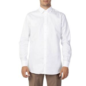 Selected White Cotton Dress Men's Shirt